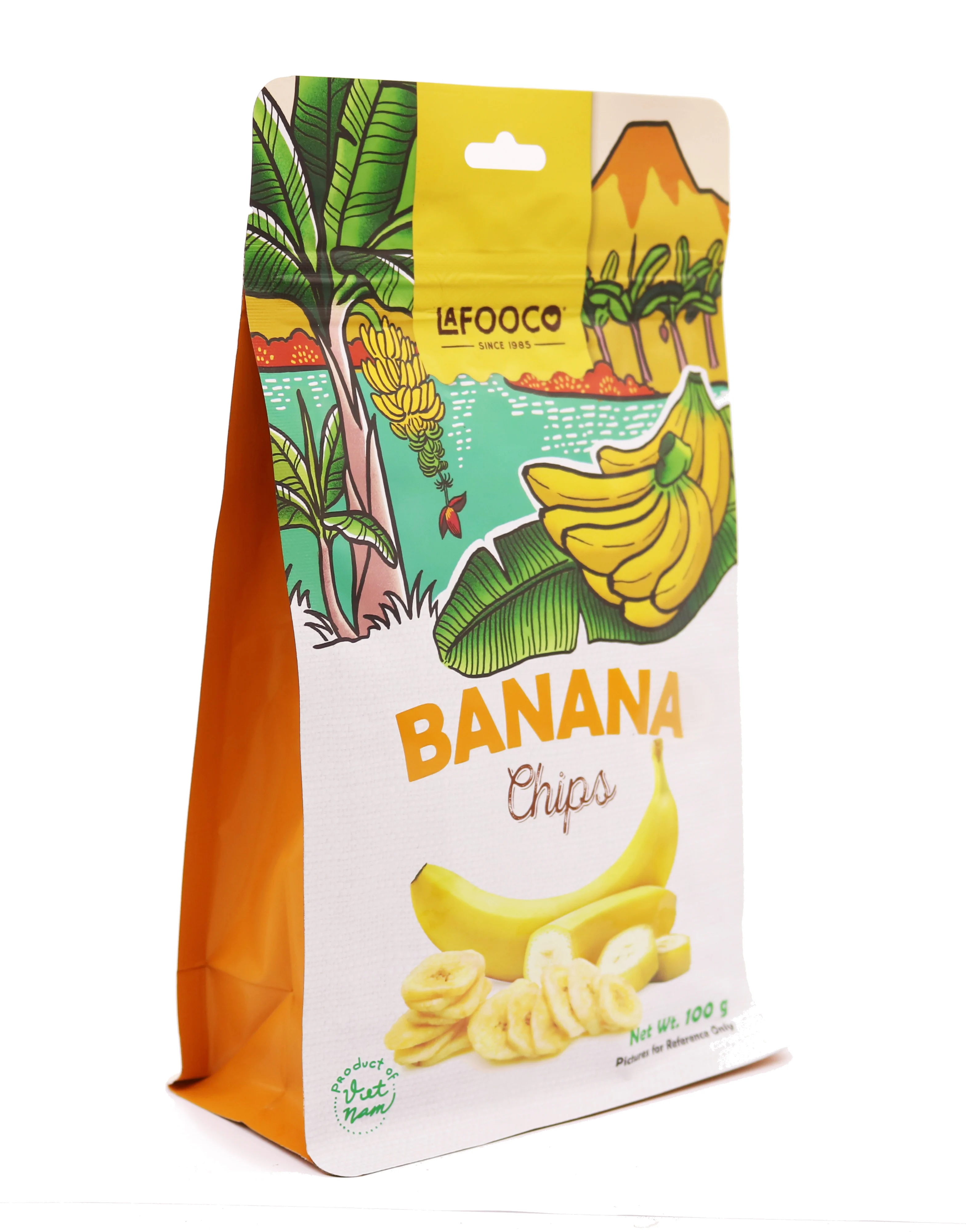 Banana Fruit Chip 100gr Origin Vietnam Standing Pouch Natural Flavour
