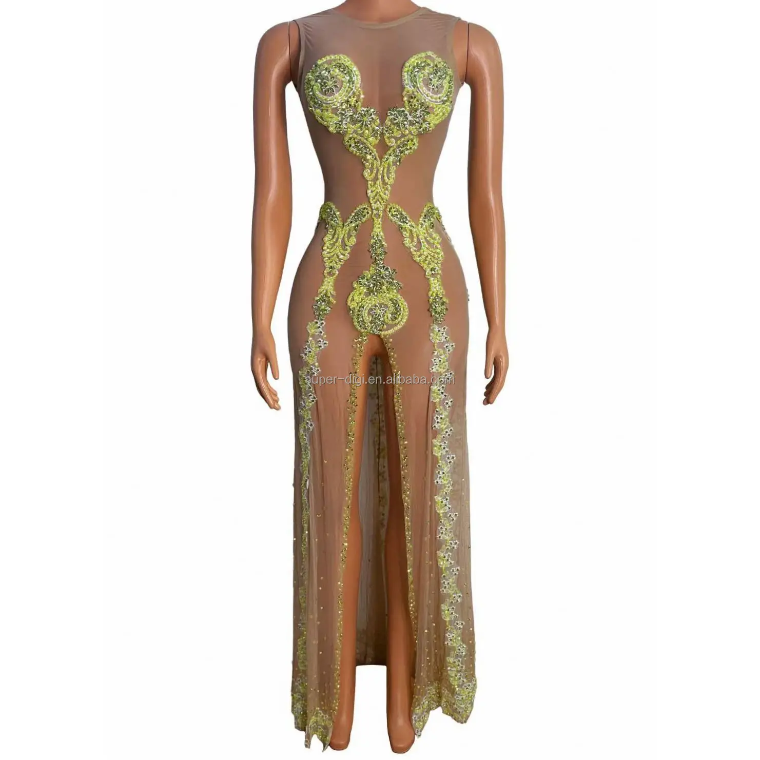 1920's style cocktail dresses BABEYOND Vintage Sheer Sleeve 1920s Party Dress, Fringe Gatsby Dress with Sleeves, Size M shoes:Heritage High Top Tea-length wedding dress with Color:Rose Gold/Navy Fabric Upper