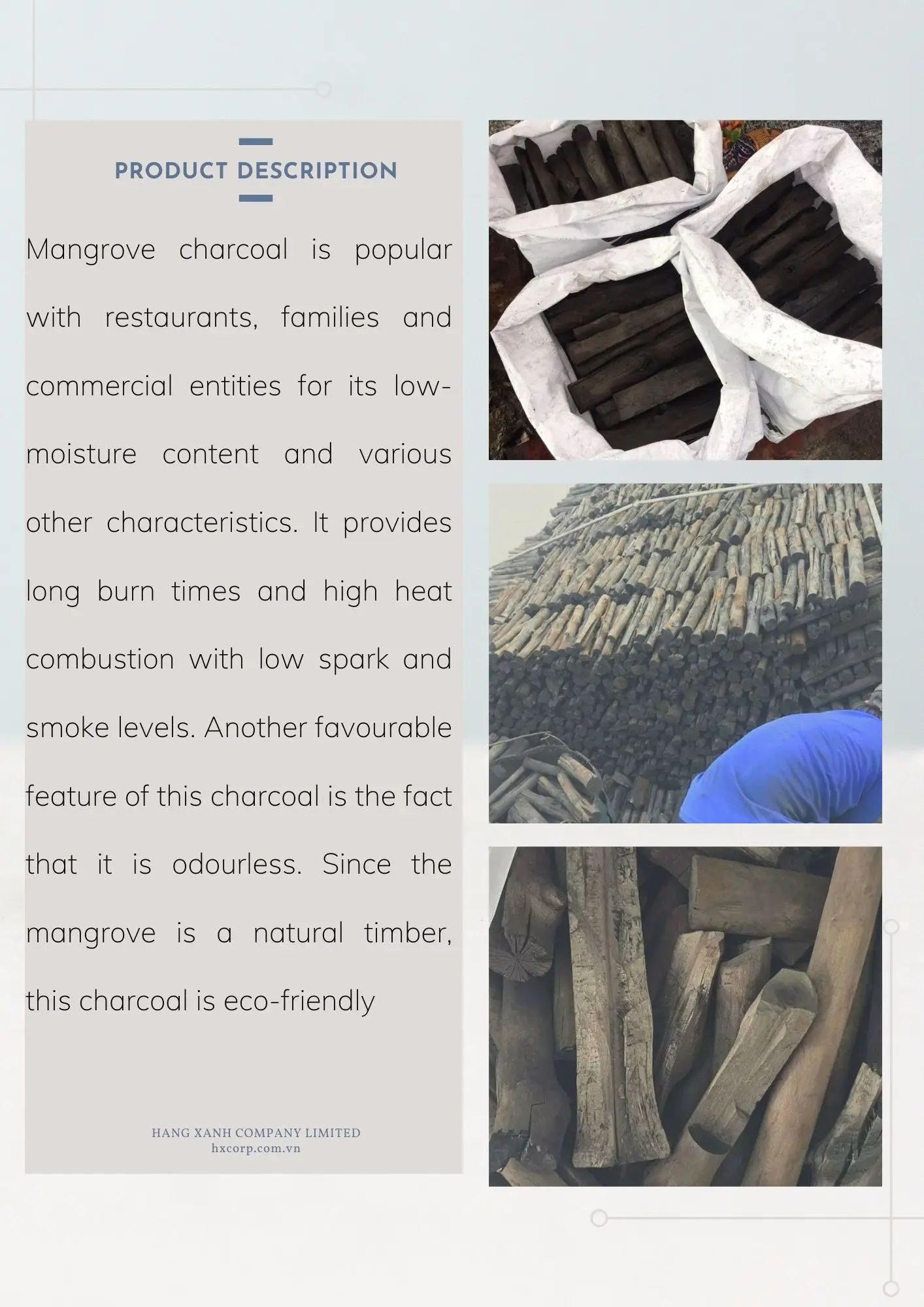 100 Natural Mangrove Wood Vietnam Mangrove Charcoal/ Wood Charcoal Bbq