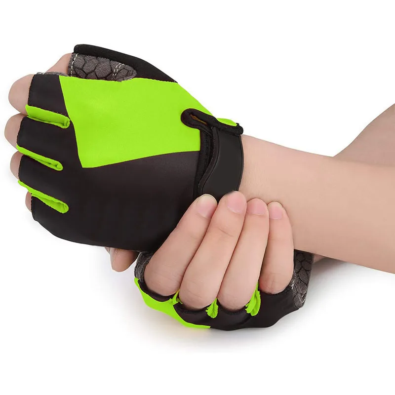 Велосипедные перчатки с противоскользящей амортизирующей подушкой, дышащие велосипедные перчатки с открытыми пальцами