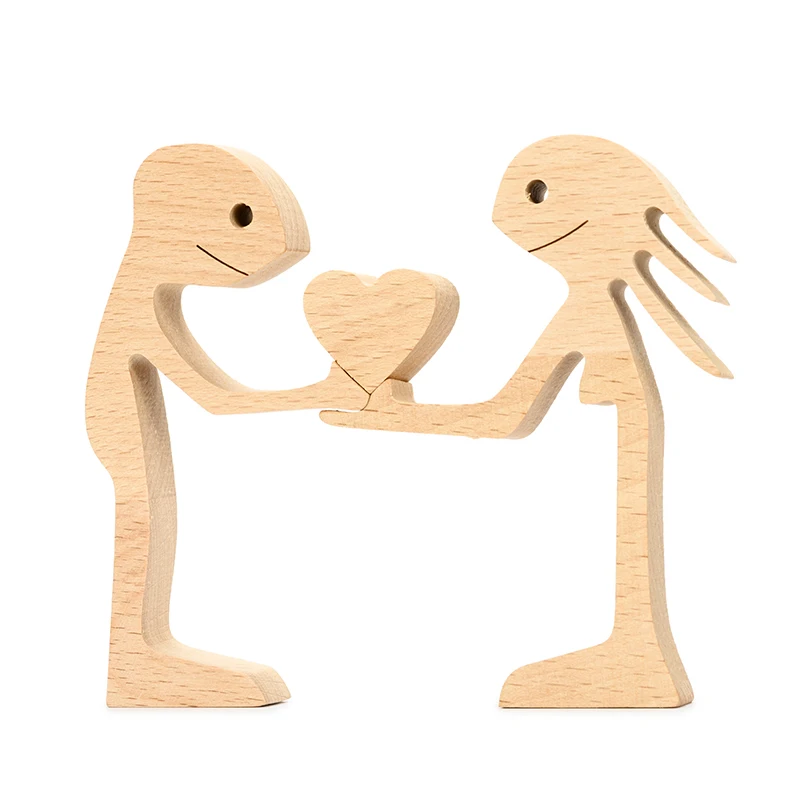 Деревянное украшение ручной работы, парные домашние украшения, деревянные поделки, аксессуары для украшения дома