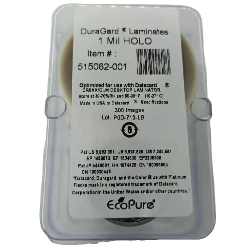 DATACARD DURAGARD OPTISELECT HOLOGRAM 1.0 MIL SECURE GLOBE 515062-001 for Datacard CR805retransfer Printer