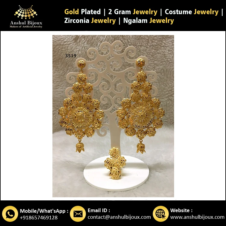 ANJALI JEWELLERS Exclusive Earrings কালেকশান | হালকা সোনার চিক । 22KT  Hallmark Gold - YouTube