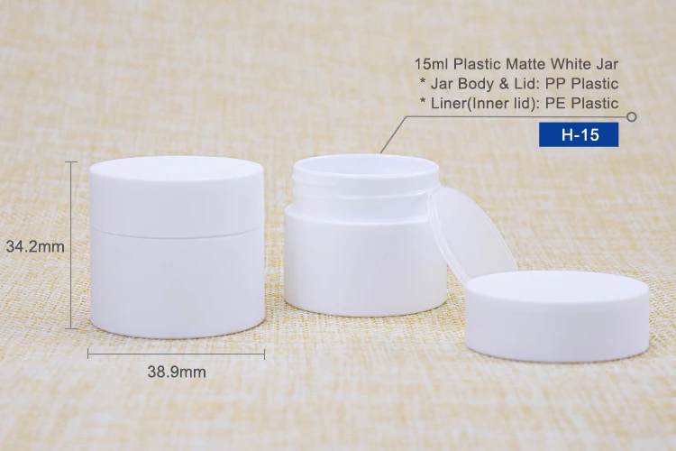 15g Cosmetic Sample Jars Plastic Cream Jar - Buy 15g Cosmetic Jar ...