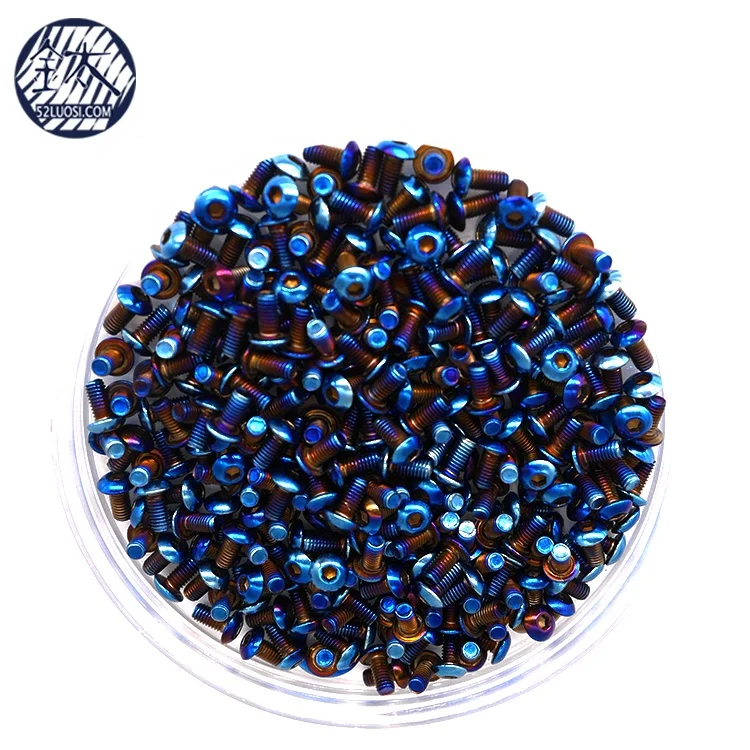 Anodized Colored Small Titanium Screws Hex Socket M3 Screws