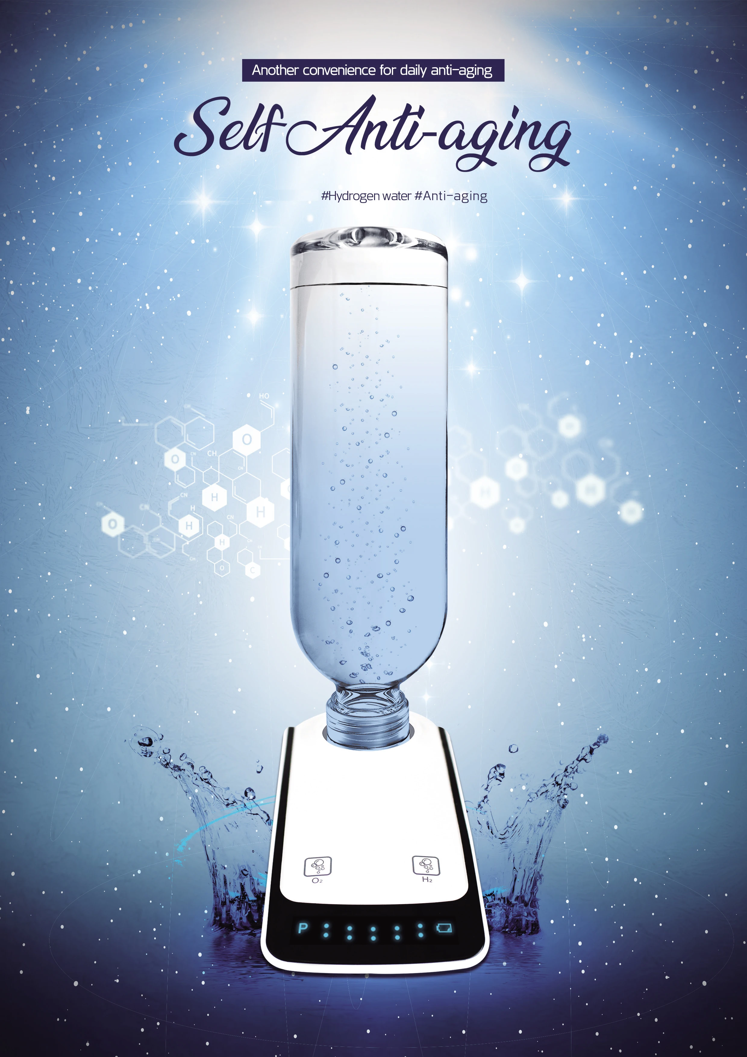 Portable Hydrogen Water Generator with Smart Design, Made in Korea Convenient, Comfortable, Easy to Use
