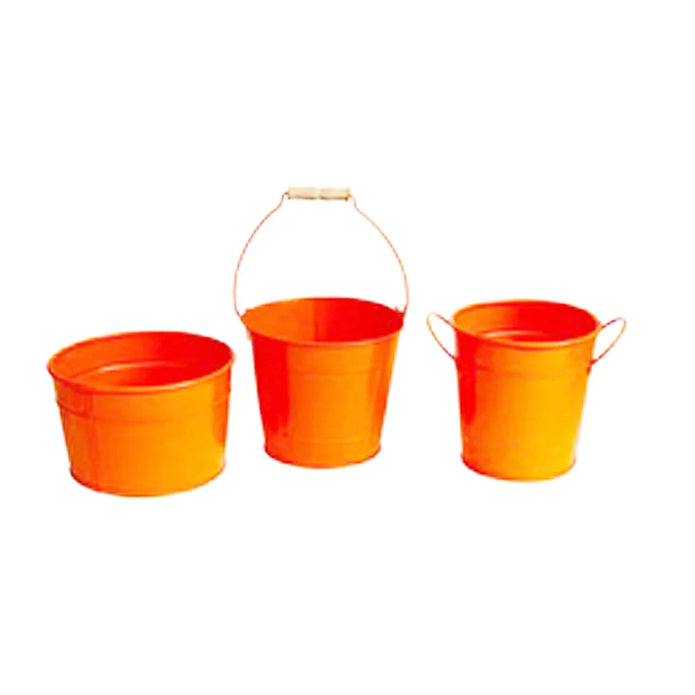 Orange Small Set of 3 Planter Home Decorative Direct Indian Factory Sale