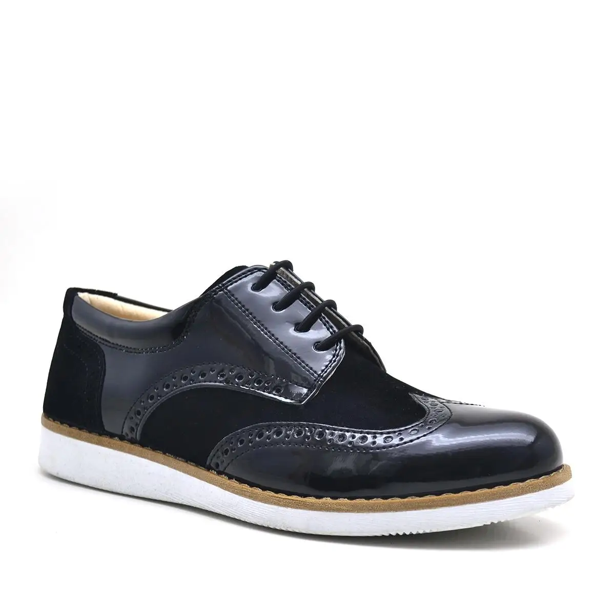 Новый дизайн 2020 белые школьные туфли для мальчиков оксфорды