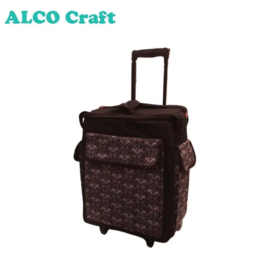 Big Storage Elegant Pattern Craft Hobby Trolley for Scrapbooking Organizer