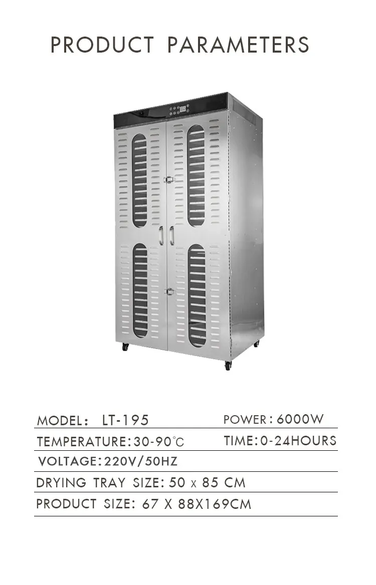 Factory Wholesale Industrial 28 Layers 50x85 cm Large Tray Electric Food Drying Processor Fruit Dehydrator - Image 5