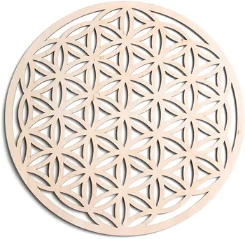 Flower Of Life Sacred Geometry Wooden Wall Decor Yoga Studio Decoration Laser Cut Crystal Grid Wood Wholesale Price High Quality
