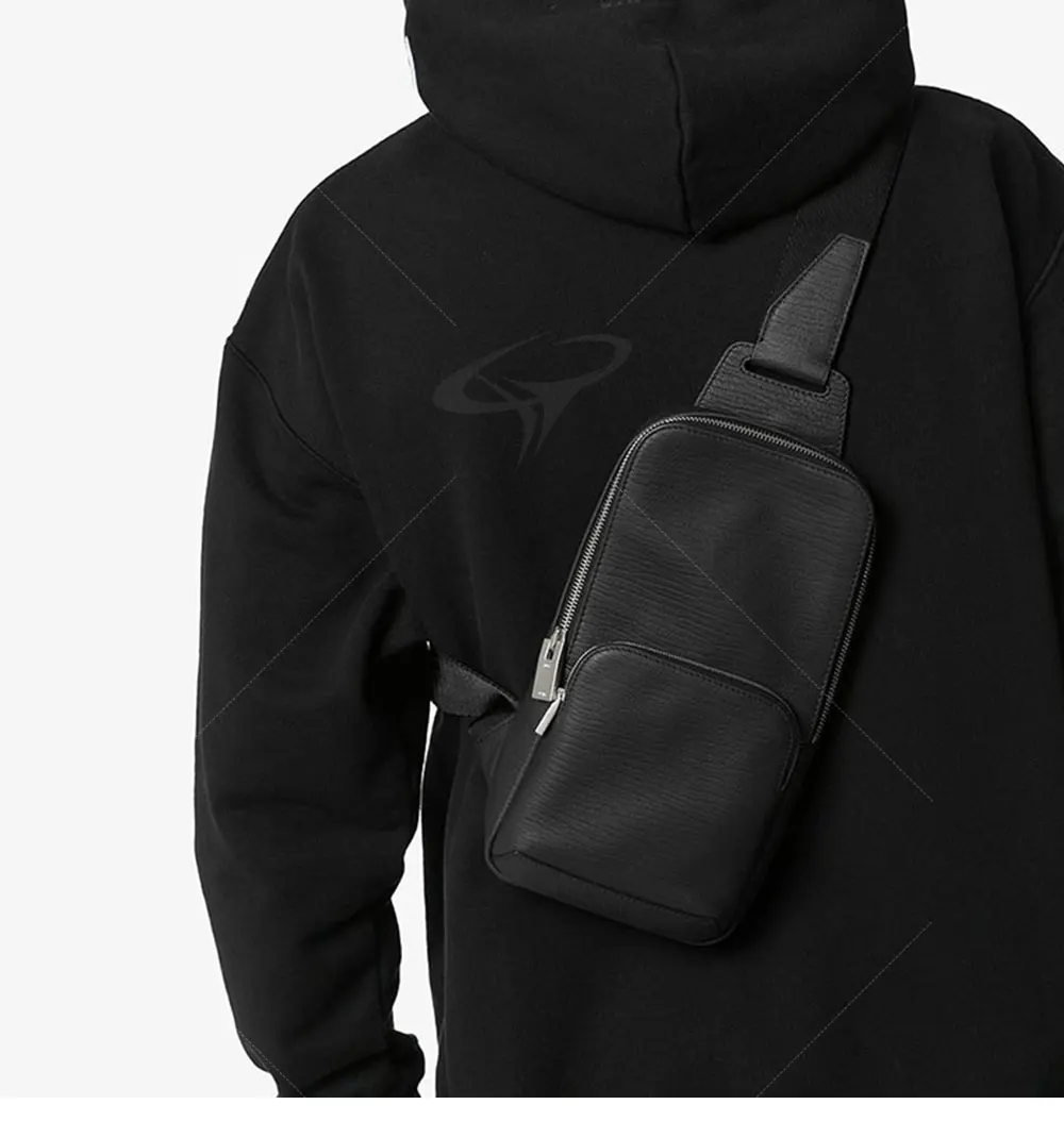 retro casual leather satchel shoulder chest sling messenger mens crossbody bag fanny pack