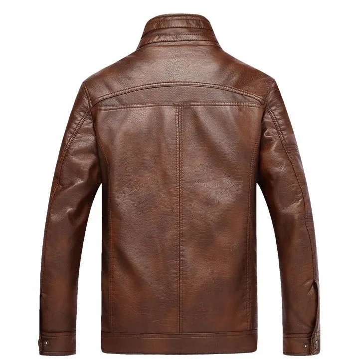Factory Direct New Custom Genuine Leather Winter Zip Up Jackets For Men ...