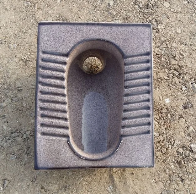 Violet Dark-Light Color Full Deep Size Indian Squatting Orissa Pan for Bathroom - Ceramic Sanitary Ware Water Closet From India