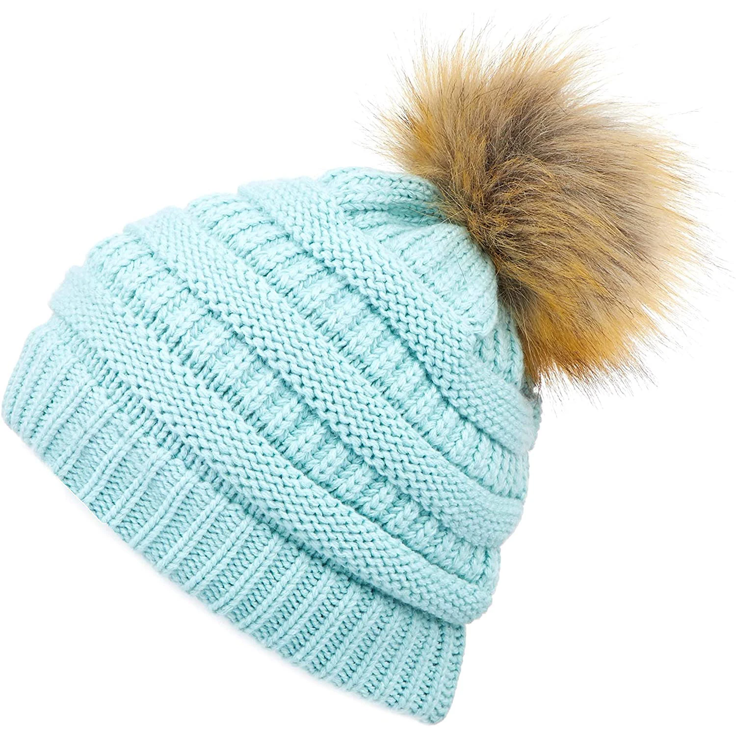 Pompom Topi Beanie Rajut Wanita Grosir 