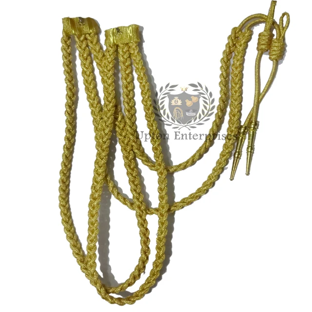 Manufacturers of Army Navy Air force or ceremonial use Golden Aiguillette 