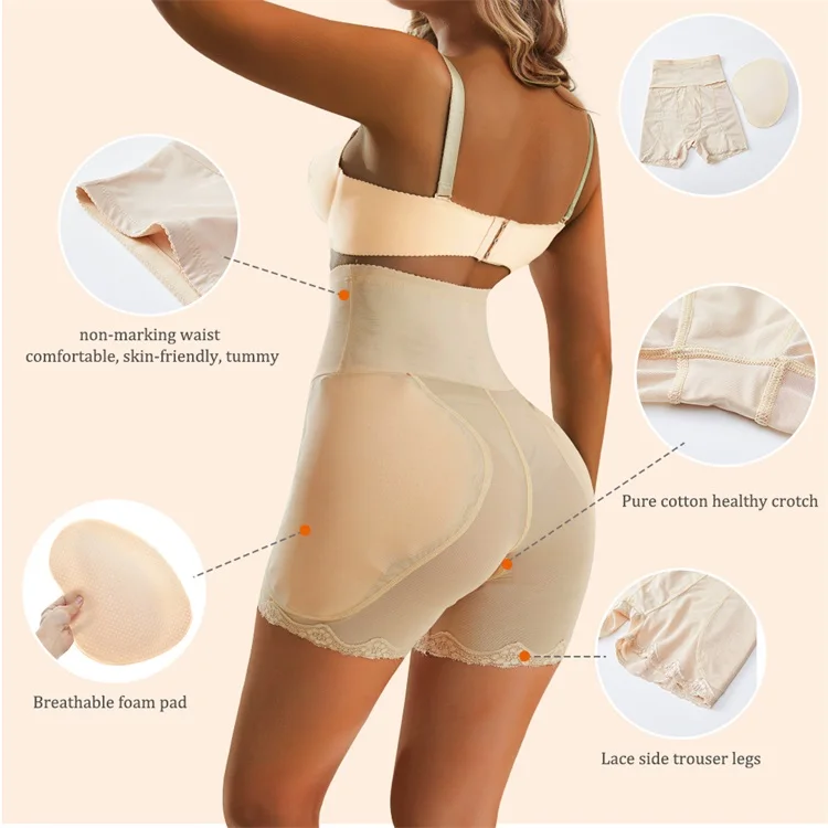 Hot Sale Women Plus Size Body Panties Shapewear High Waister Trainer Padded Buttocks Shaper