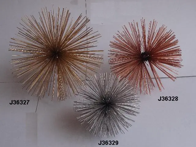Iron Starburst Sculpture in Three Colours Home Decoration Modern Metal Sculptures Metal Crafts
