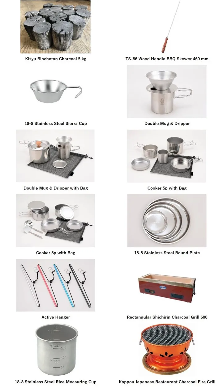 Japan Made Camping Accessories Titanium Camping Cookware Mess Kit With