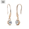 Silver 925 18k Rose Gold Plated Hook Earrings