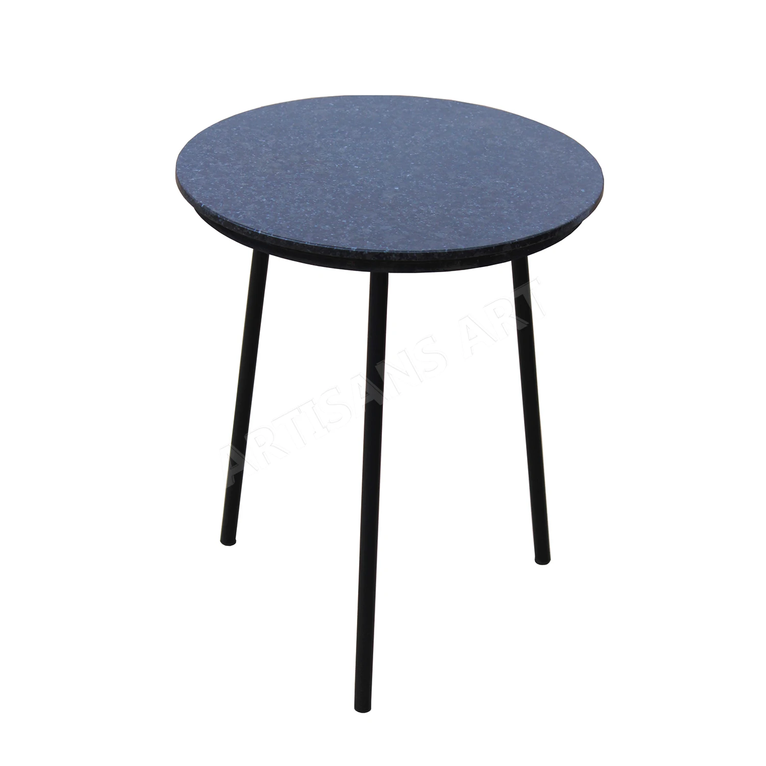 Luxury Round Marble Top Side Table Three Leg Metal Base Modern End