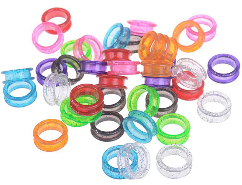 High Quality Cheaper Price Multi Color Barber Scissors Silicone Finger Insert Rings rainbow colors with all sizes