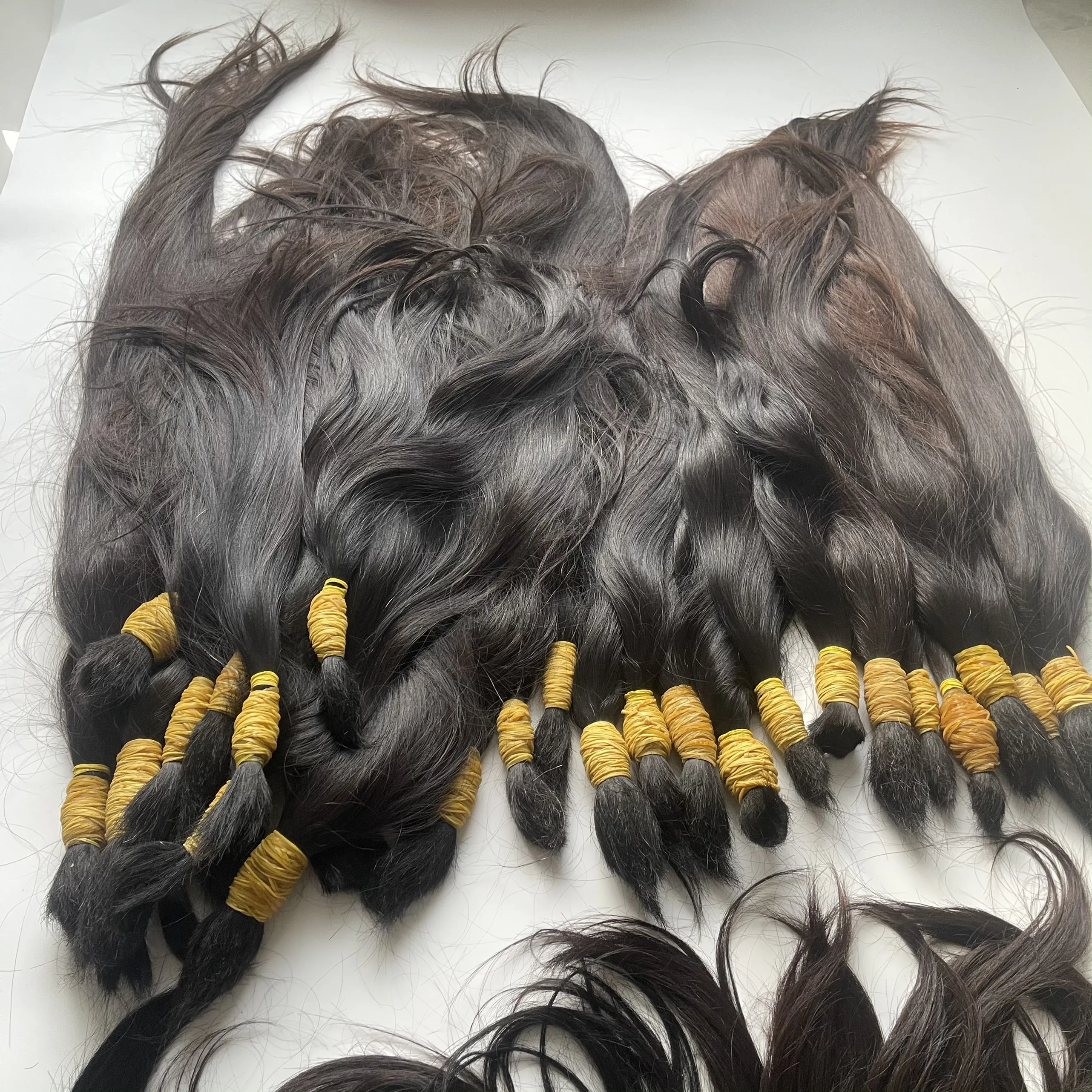 One Single Donor Hair Straight Bleaching Hair Bulk Bundles Natural Raw