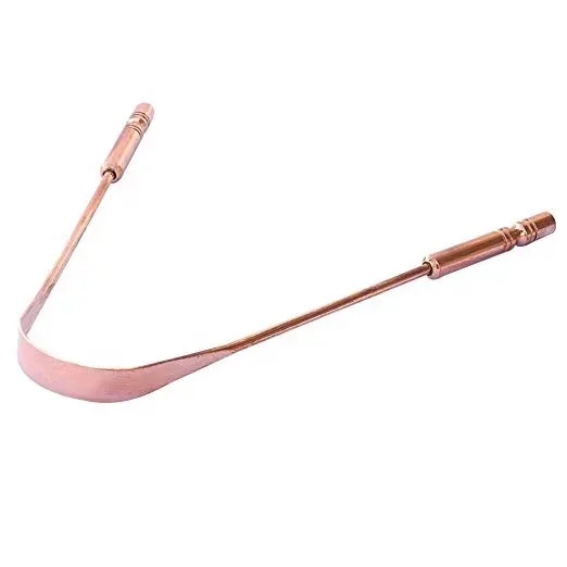 Latest Pure Copper Tongue Cleaner Reusable Tongue Scraper Cleaner