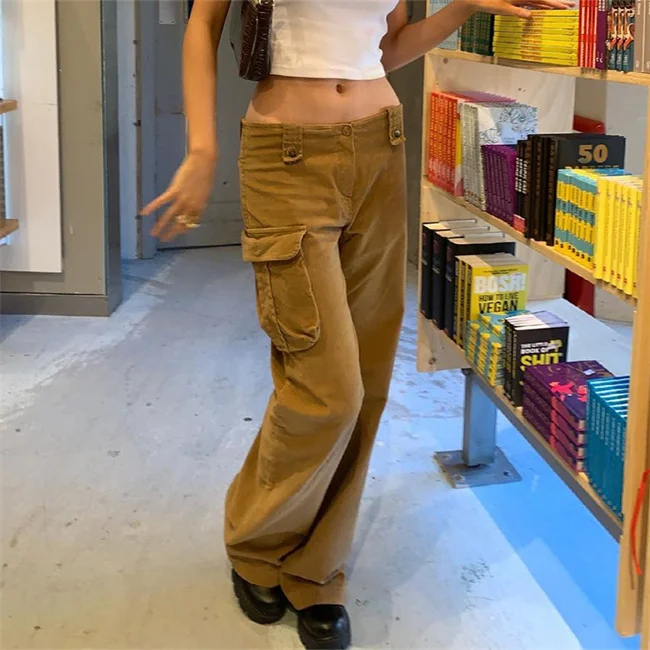 Corduroy Low-waisted Sided Pocket Wide Leg Cotton Grey Women Trousers Loose  Ladies Pants - Buy Loose Ladies Pants,Wide Leg Cotton Grey Women Trousers,Girl  Pant Trousers Product on Alibaba.com