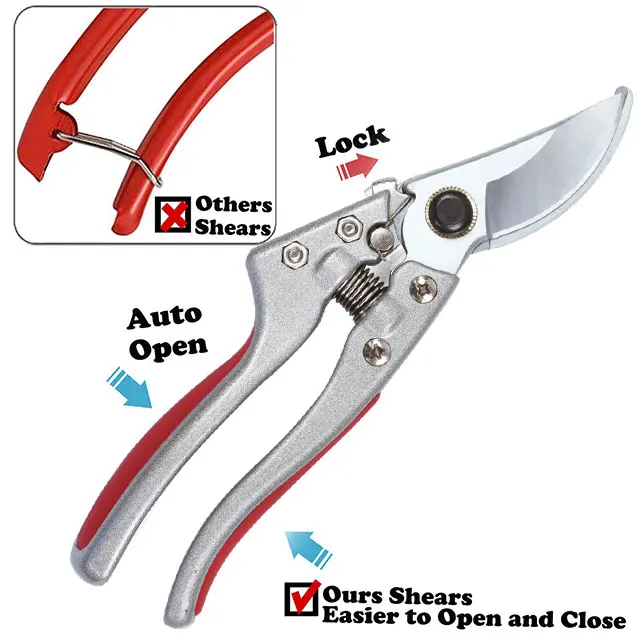 
 Ножницы из нержавеющей стали для дома и улицы, Нескользящие садовые ножницы для растений, цветов, оранжевого, зеленого цветов, с ручкой  