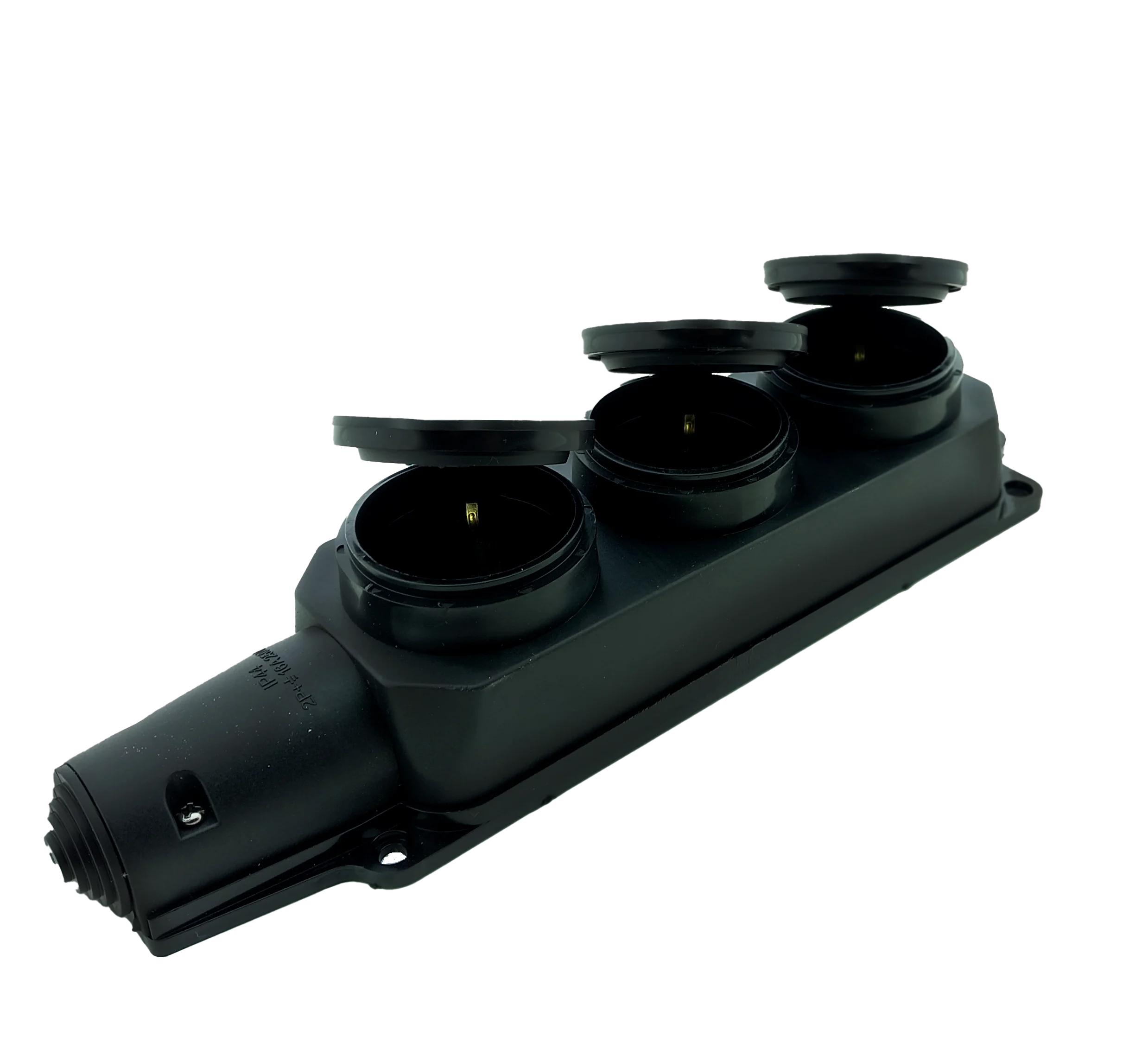 Rubber Socket 3 Way With Grounding 16a With Cover Ip44 220v Electrical