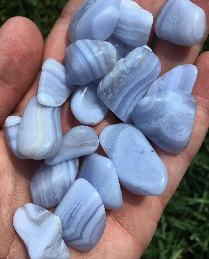 blue lace agate tumbled gemstone for decoration wholesale buy