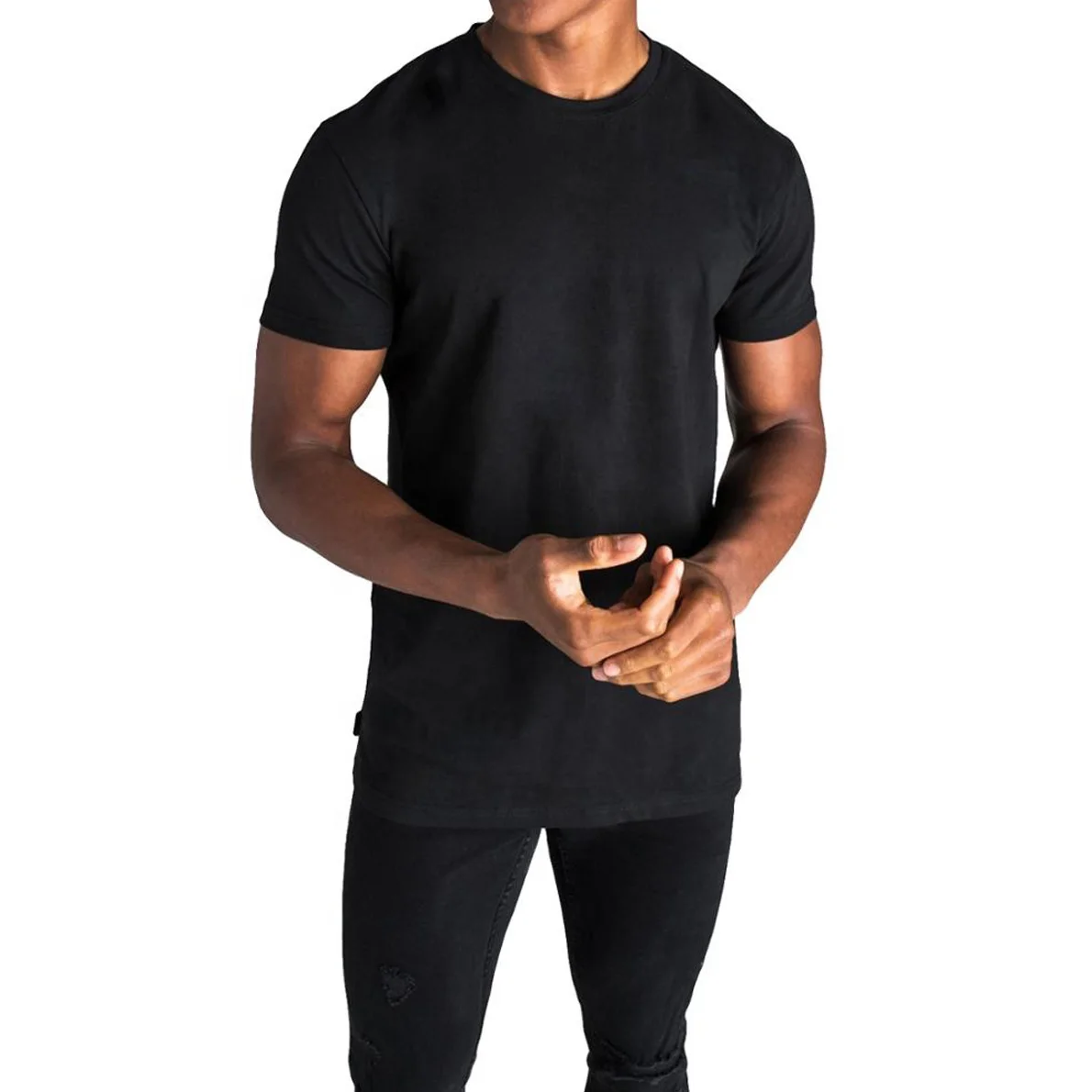 high quality printed sleeves muscle fit custom made t shirts for