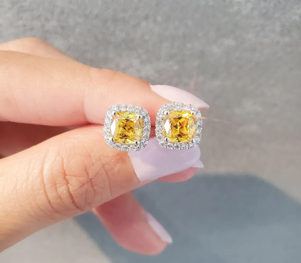 Lab diamond earrings for sale Clearance