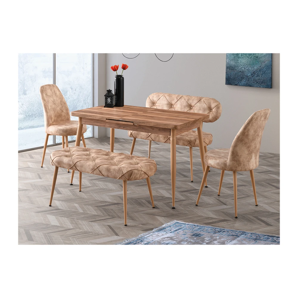 Corner Table Set With Bench Natural Wood Color Extendable Dining Tables And Chairs Set Buy Dining Table