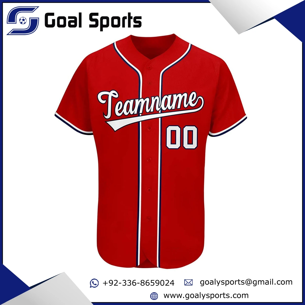 Pakistan Made Best Product Custom Team Wear Short Sleeve Baseball