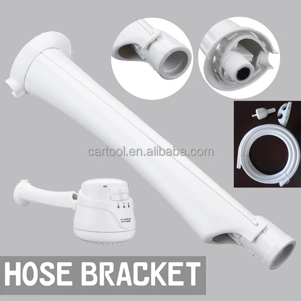 Arm Electric Shower Head Resistance Instant Hot Water Heater Wall Mounted  