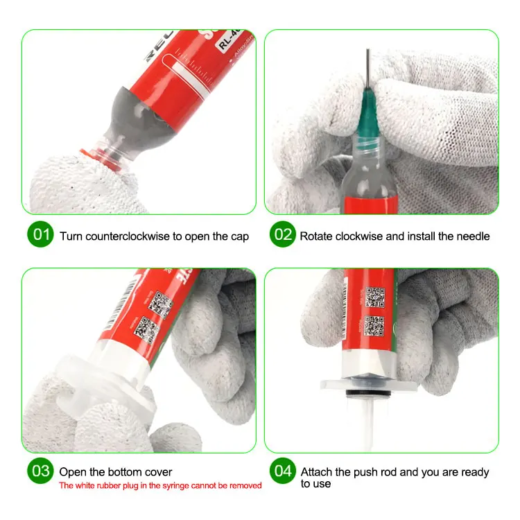 RELIFE RL-406S 227 solder paste (10CC,Matching needle + putter )