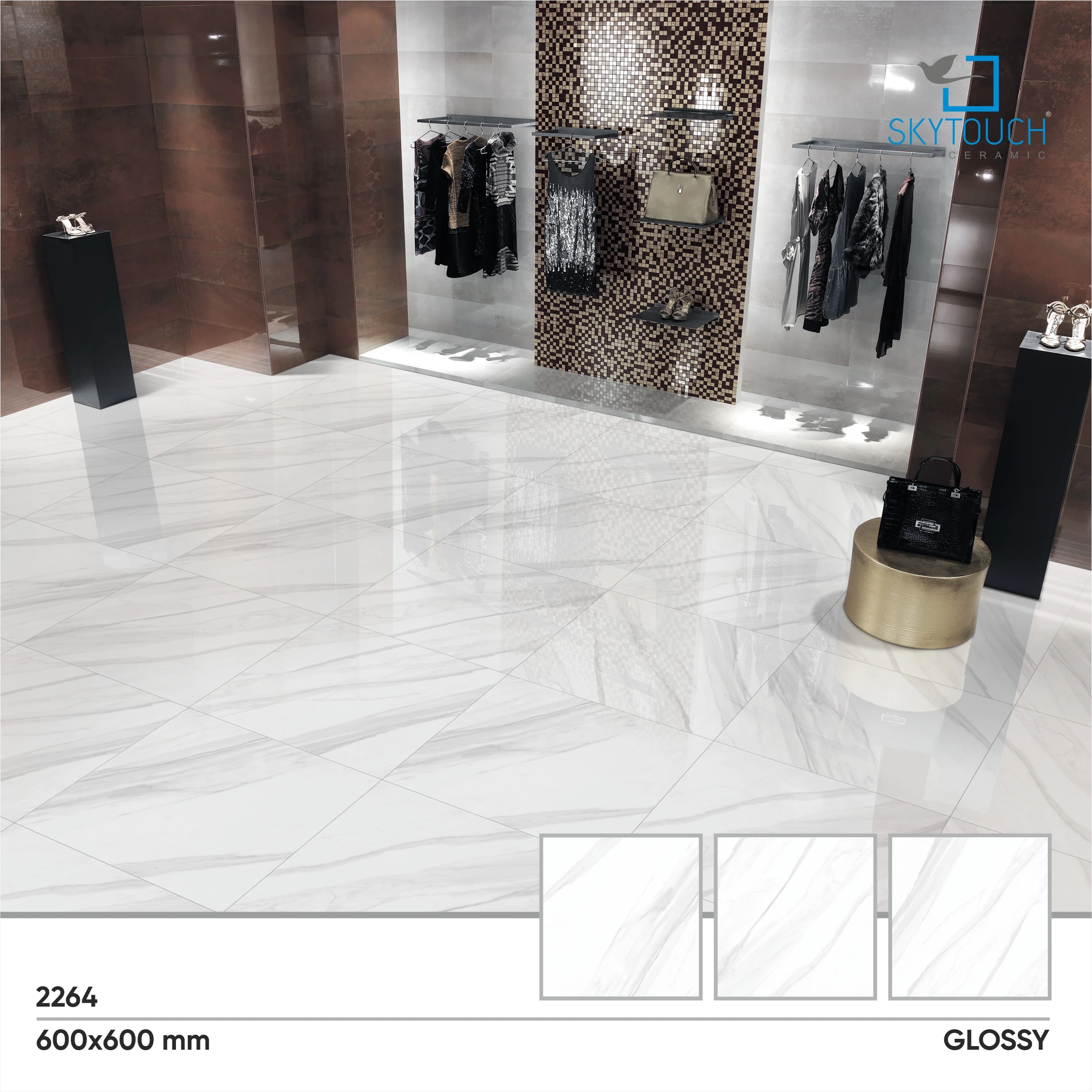2021 Premium Cheap Custom New Design 60x60 Skytouch Crystal Pure White  Marble Porcelain Floor Tiles - Buy Newest Style Design Light Grey House  Glossy Surface Shiny Flower Eyecatching Pattern Ceramic Stone Look