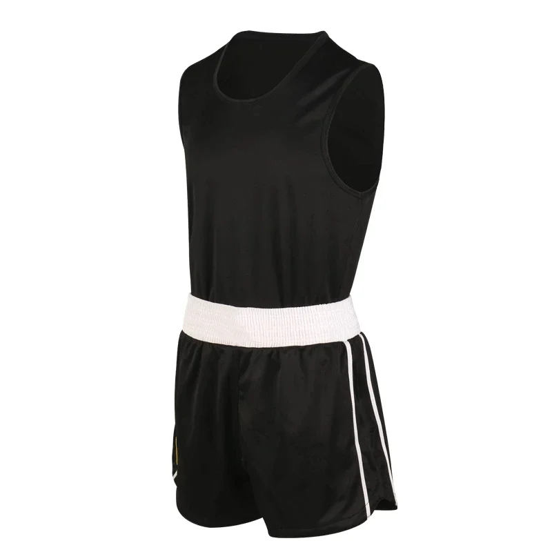 Adult & Kids Boxing Uniform Custom Martial Arts Wear Boxing Uniform Tank Top With Shorts In Red White Color Boxing Uniform