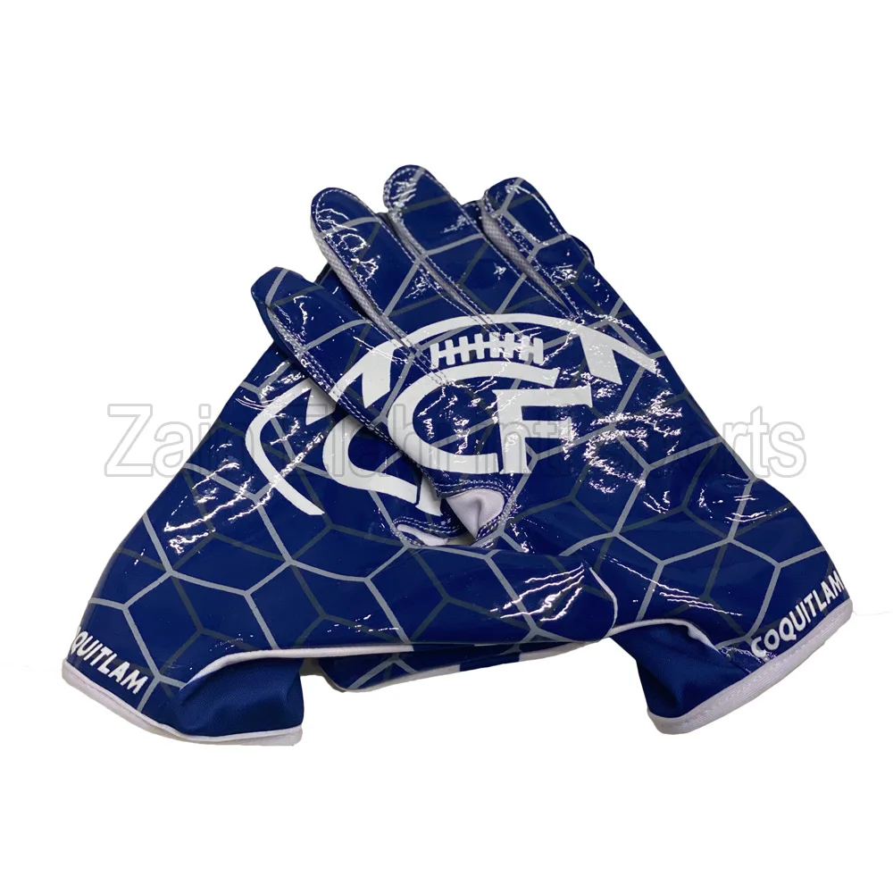 New Design Printed Style American Football Gloves Sticky Palm Wrist
