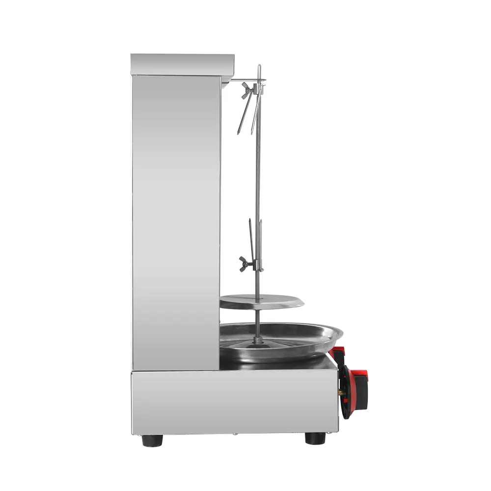 Gas Two Ceramic Burners 2 In1 Automatic Rotating Doner Kebab Machine Chicken Shawarma Grill