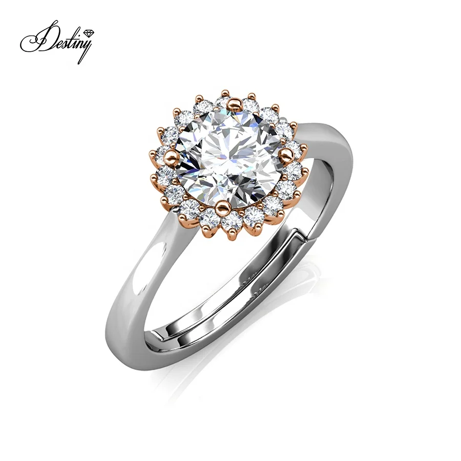 Anello Con Diamante Moissanite A Forma Di Corona - Argento 925 Placcato Oro Bianco, Certificato GRA, Purezza VVS1