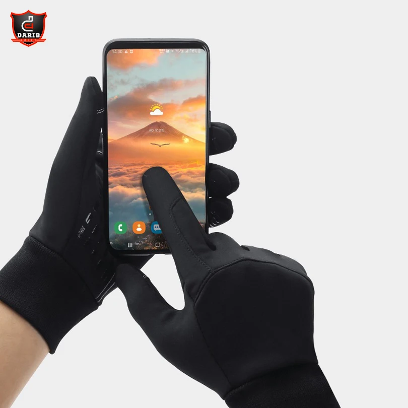 2021 модные зимние теплые перчатки с сенсорным экраном, черные длинные варежки с логотипом под заказ, кожаные перчатки для рук для женщин и мужчин, производители