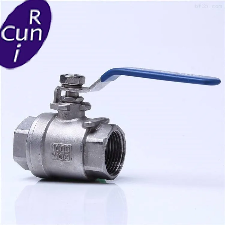 2pcs full bore floating stainless steel ball valves