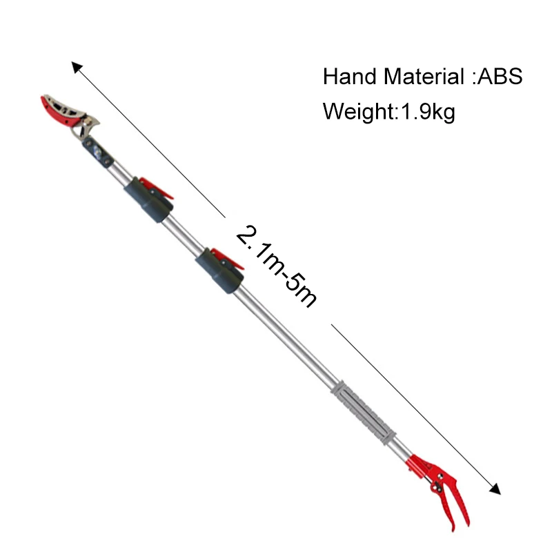 Extentool Long Handle Tall Tree Pruner With 2.15 Meters Aluminum
