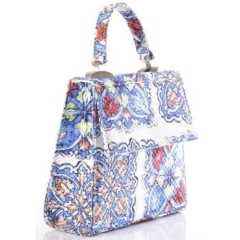 Typical italian bag for women model "tile" made of Italian fabric
