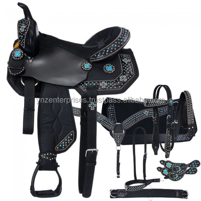 Selle synthétique Western Horse Tack violette toutes tailles - 10 - 18