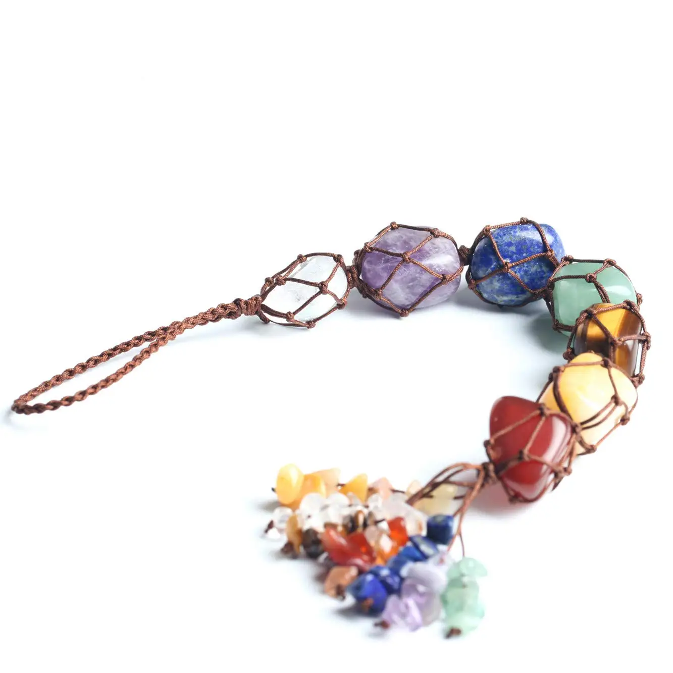Details about   7 Chakra Gemstones Healing Feng Shui Crystals Window Car Decorations Hanging Orn 