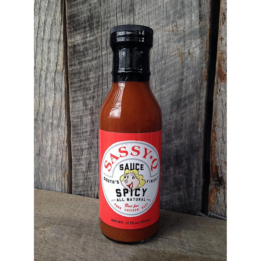 tasty and delicious sassy q bbq spicy sauce 12 oz all natural